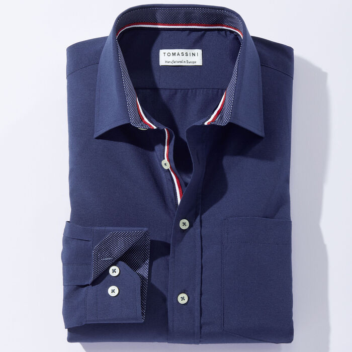 Hemd von «Milano Italy» in 4 Farben DUNKELBLAU