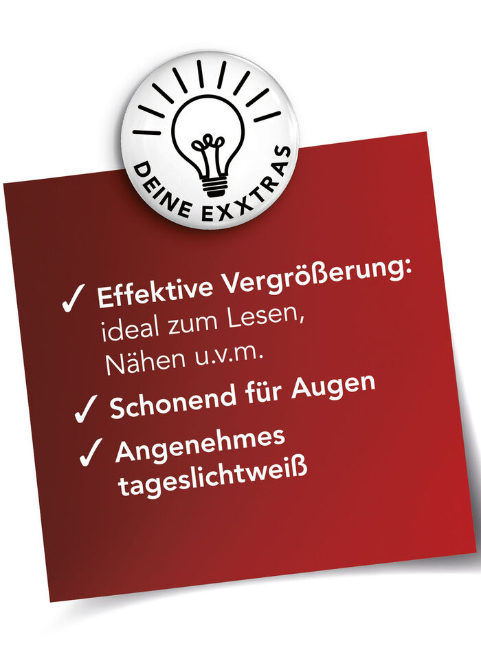 LED-Lupenstandleuchte mit Acrylglas-Linse