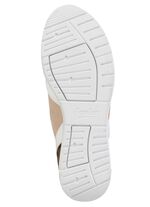 ELENA EDEN Sneaker mit Leo-Print und Metallic-Bes&auml;tzen WEISS-BEIGE-BRAUN