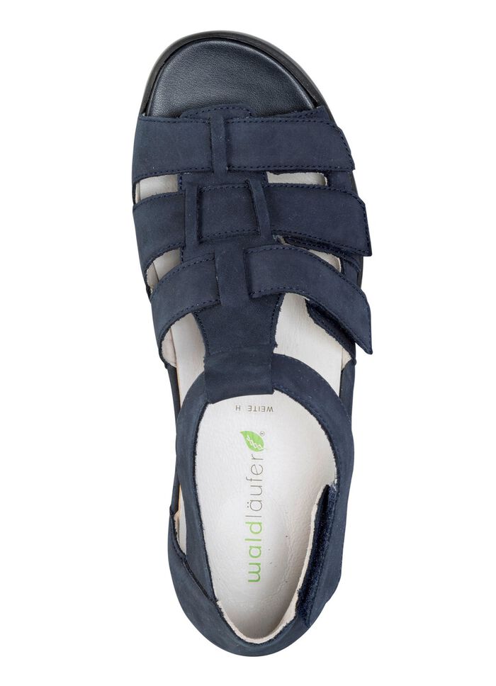 Waldl&auml;ufer, bequeme Damen-Sandalen, Weite H, mit herausnehmbarem Fussbett MARINE