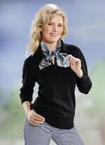 Pullover in Feinstrick mit Schurwolle SCHWARZ