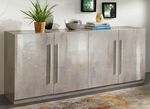 Sideboard, 3-t&uuml;rig mit hochgl&auml;nzenden Oberfl&auml;chen MARMOROPTIK