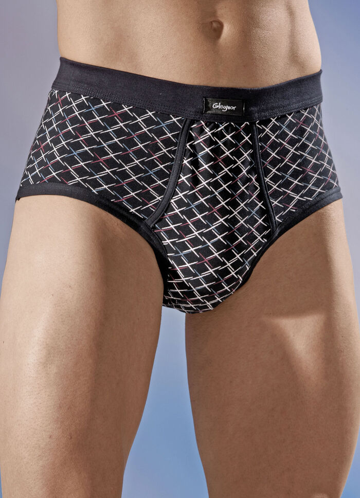 Viererpack Slips aus Feinjersey, allover dessiniert 