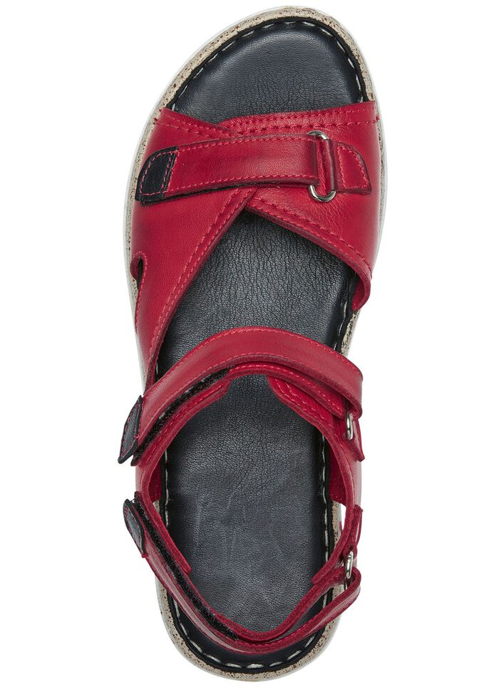 ELENA EDEN Sandale aus schattiertem Rind-Nappaleder ROT