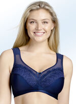 Miss Mary-BH in Weiss, mit Elastikt&uuml;ll am Dekollet&eacute; MARINE