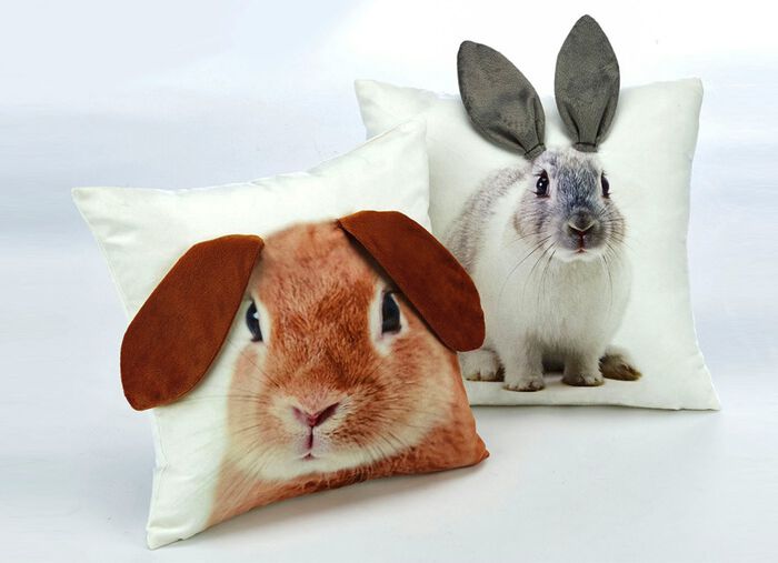 Kuschel-Kissenbez&uuml;ge mit Reissverschluss 