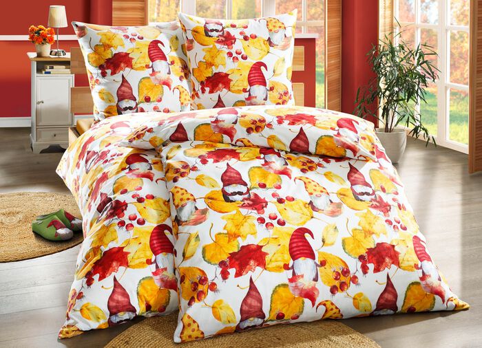 Bettw&auml;sche-Garnitur aus Flanell-Qualit&auml;t 