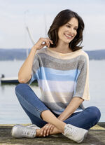 Pullover in Garnmix mit Glanzeffekt 