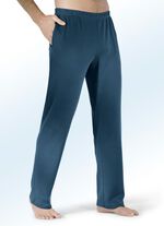 Zweierpack Pyjama- und Freizeithosen mit Seitentaschen 1X PETROL, 1X SCHWARZ