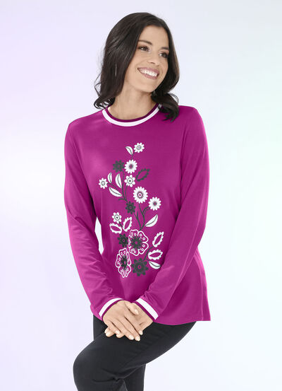Shirt mit Kontrast-Druck in 2 Farben 