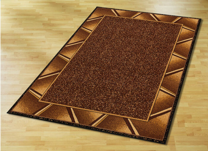 Brücken und Teppiche mit ansprechender Bordüre BRAUN