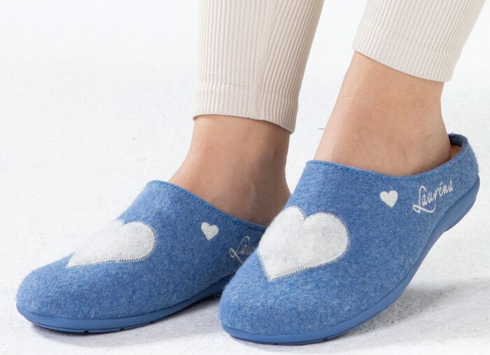 Laurina, klassische Damen-Hausschuhe, mit herausnehmbarem Fussbett 