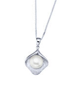 S&uuml;sswasser-Zuchtperlen Anh&auml;nger mit Panzerkette  