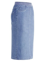 Rock in gerader Schnittführung HELLBLAU