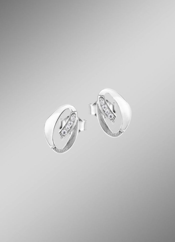 Moderne Ohrstecker mit Zirkonia 