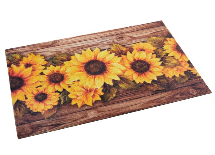 Fussmatte mit Sonennblumen-Motiv 
