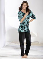 Hausanzug mit Seitenschlitzen 