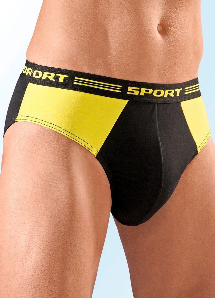 Viererpack Slips, uni mit Eins&auml;tzen 