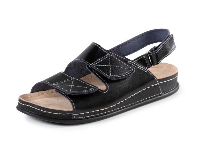 Sandale mit Kontrastn&auml;hten 