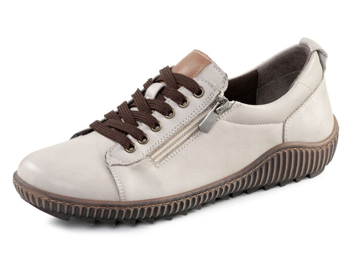 ELENA EDEN Schnürschuh mit Seitenreißverschluss KIESEL