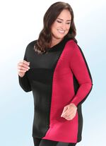 Pullover mit schr&auml;g verlaufendem Intarsienmuster 