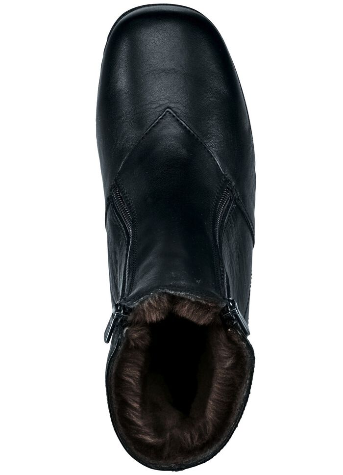 Stiefelette mit zwei seitlichen Reissverschl&uuml;ssen SCHWARZ