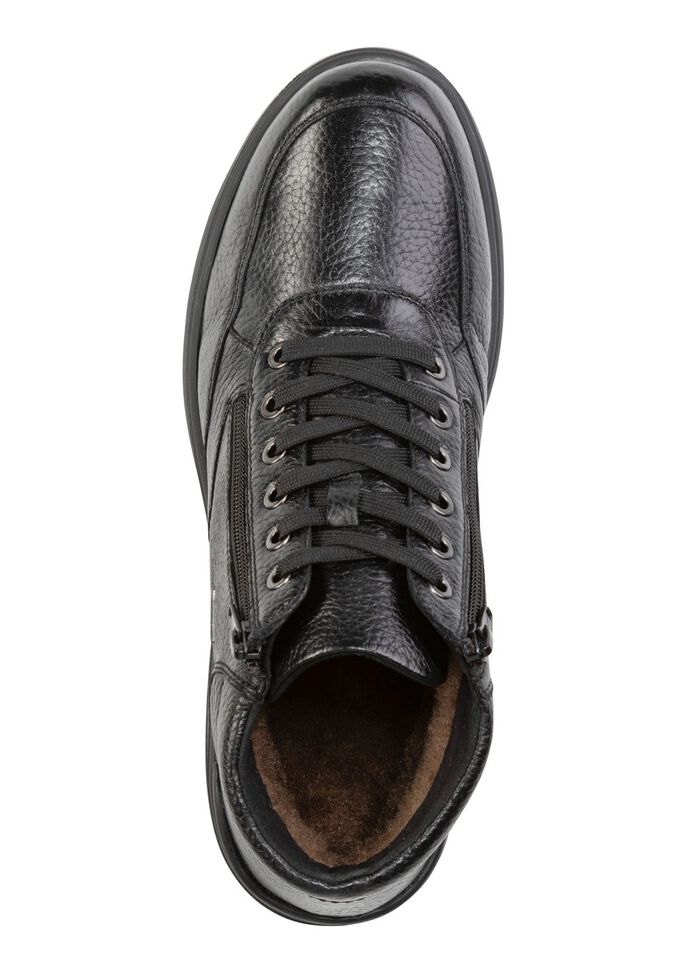 GINO GALANTE, gef&uuml;tterte Herren-Boots, Winterschuhe, mit Reissverschluss SCHWARZ