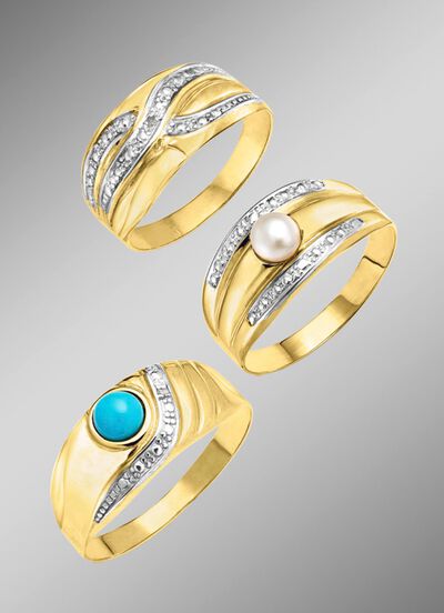 Exklusives Damenring-Set in Bicolor 