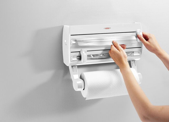 &laquo;Leifheit&raquo; Wandrollenhalter in verschiedenen Farben WEISS