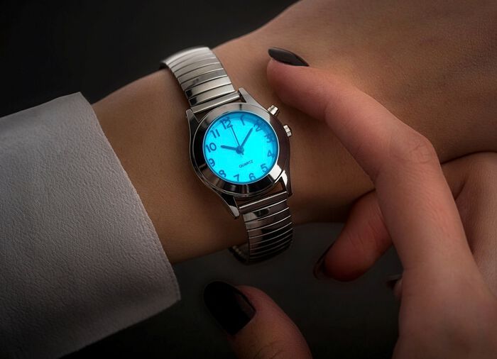 Armbanduhr mit Stretcharmband 