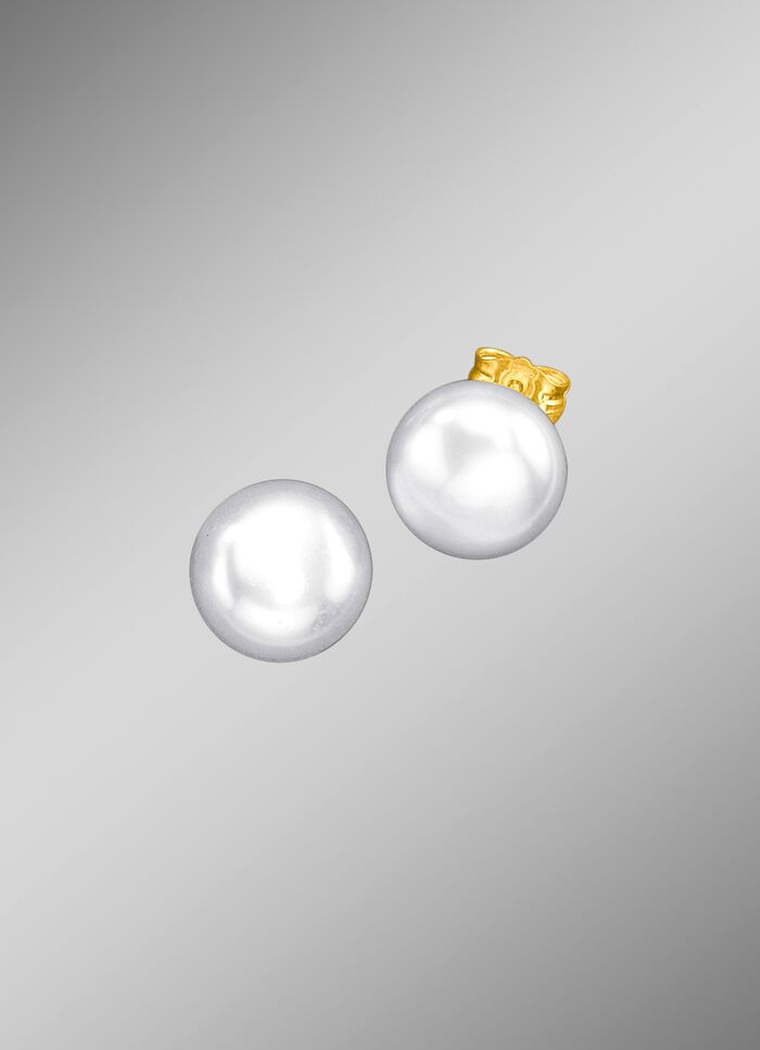 Ohrstecker mit S&uuml;sswasser-Zuchtperle, verschiedene Gr&ouml;ssen 