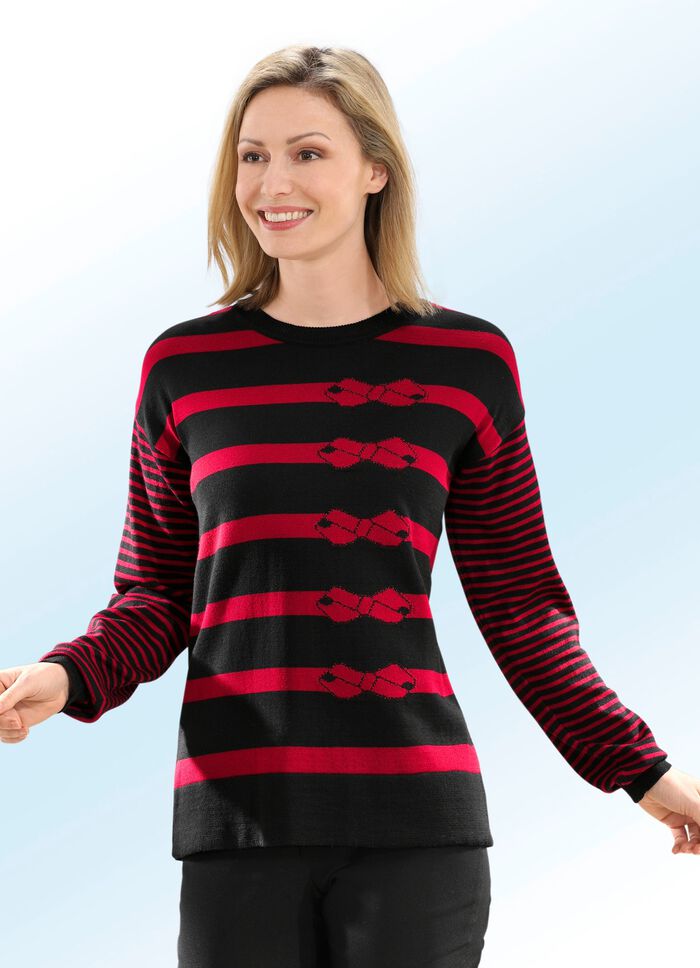 Pullover mit Baumwolle und dezentem Glitzer 