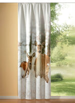 Digitalbedruckter Verdunkelungsschal, blickdicht und wärmeisolierend. 