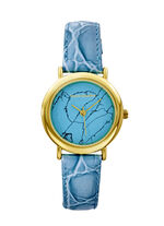 Quartz-Damenuhr mit vergoldetem Metallgehäuse 