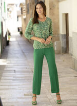 Hose in modischer Weite GRÜN