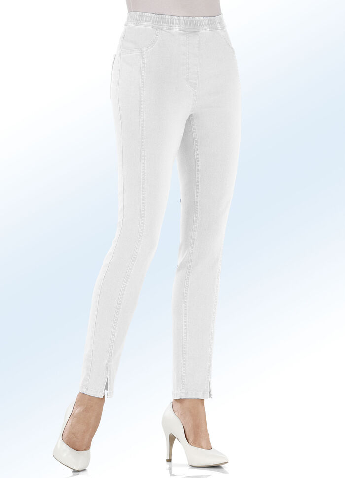 Jeans in Schlupfform WEISS
