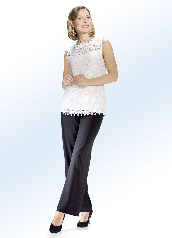 Spitzen-Top in 3 Farben ECRU