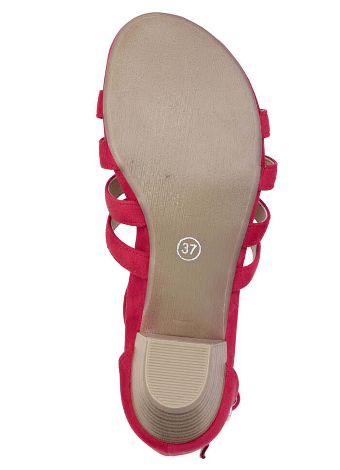 Andrea Conti, modische Damen-Sandaletten, Weite G, mit Gummizug ROT