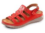 Gemini, klassische Damen-Sandalen, Weite G, aus Leder ROT