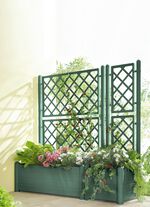 Pflanzkasten mit Spalierwand WALDGR&Uuml;N