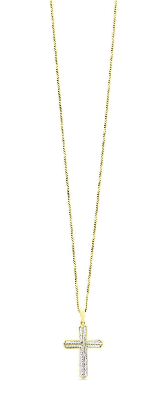 Kreuz-Anhänger mit Diamanten 