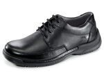 Wetterfester Schnürschuh mit Wechselfussbett SCHWARZ