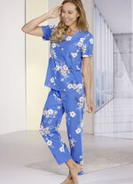 Laurina Pyjama mit kurzen Ärmlen und langer Hose 