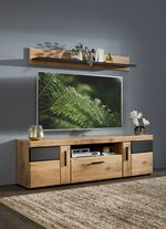 TV-Longboard mit anthrazitfarbenen Elementen 