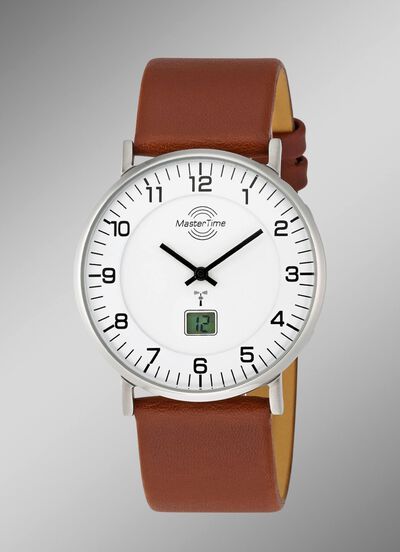 Master Time Funk-Herrenuhr mit Lederarmband 