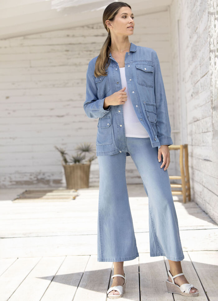 Culotte in 5-Pocket-Form  HELLBLAU