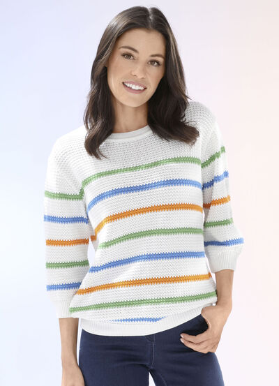 Pullover in Reiskornstrick 