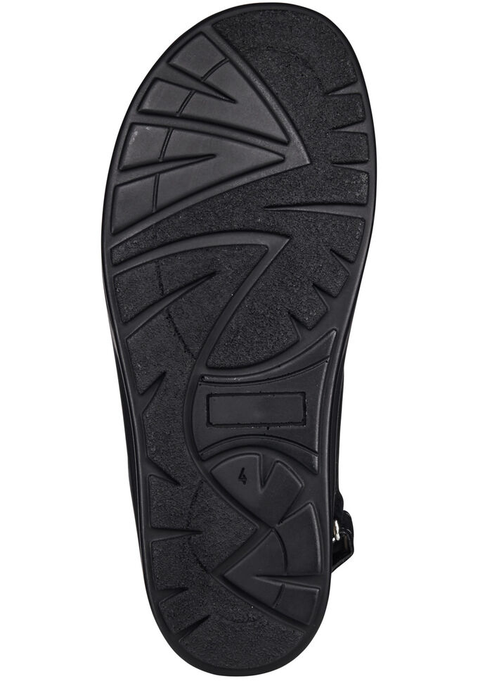 Waldläufer, bequeme Damen-Sandalen, Weite H, mit herausnehmbarem Fussbett SCHWARZ