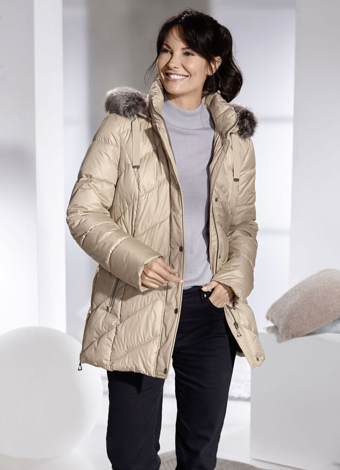 Jacke mit abnehmbarer Kapuze SAND