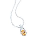 Anh&auml;nger mit echt Citrin und synth. Zirkonia 